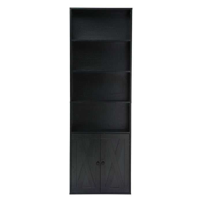 Artiss 6-Tier Bookshelf Display Cabinet Storage Black