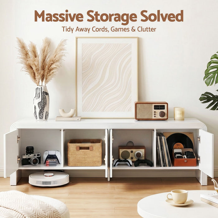 Artiss TV Unit Entertainment Unit Storage Cabinet 180cm White