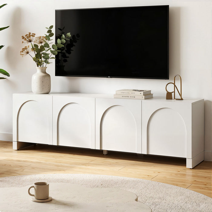 Artiss TV Unit Entertainment Unit Storage Cabinet Adjustable Shelf 180cm White