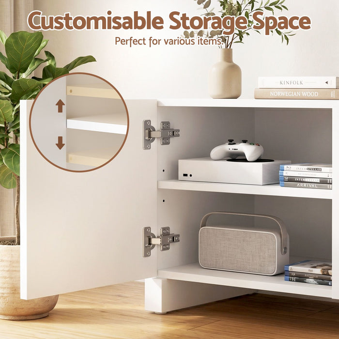 Artiss TV Unit Entertainment Unit Storage Cabinet Adjustable Shelf 180cm White