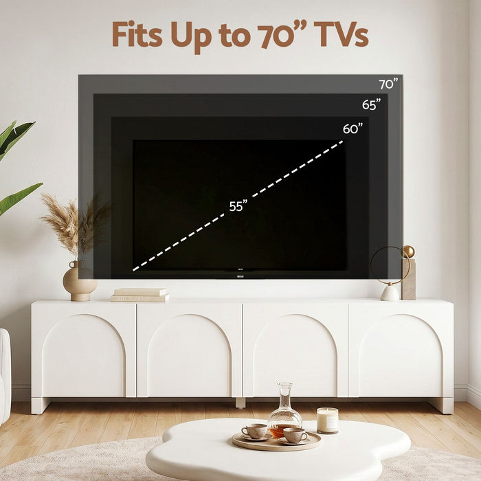 Artiss TV Unit Entertainment Unit Storage Cabinet Adjustable Shelf 180cm White