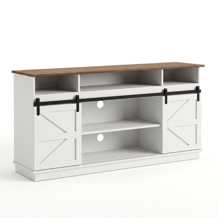 Artiss Buffet Sideboard Cabinet 150cm 3-Tier Kitchen Storage Sliding Doors White