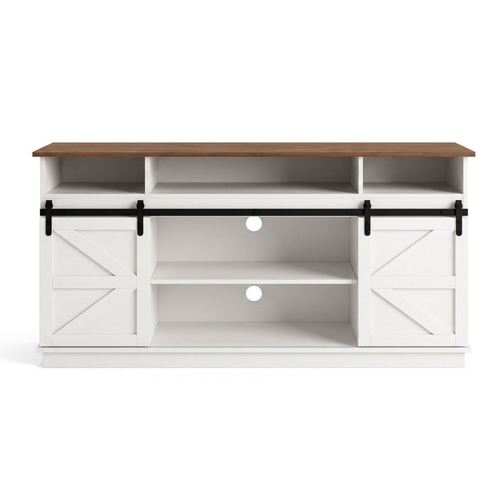 Artiss Buffet Sideboard Cabinet 150cm 3-Tier Kitchen Storage Sliding Doors White