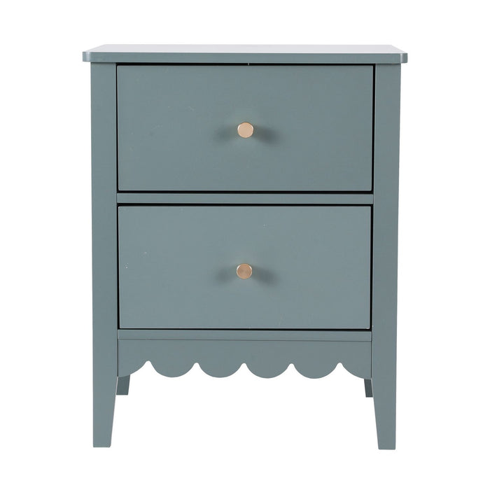 Artiss 2X Bedside Table 2 Drawers Bedroom Storage Nightstand Green