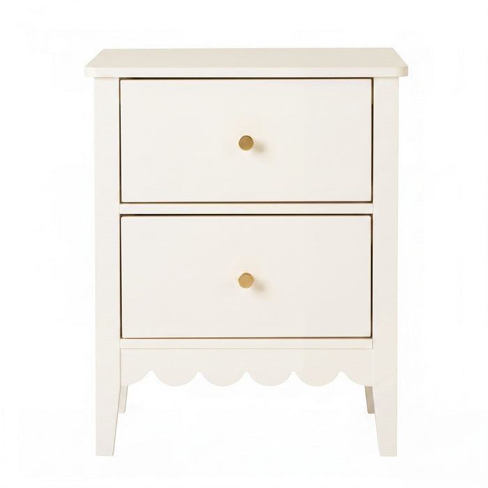 Artiss 2x Bedside Table 2 Drawers Bedroom Storage Nightstand Beige