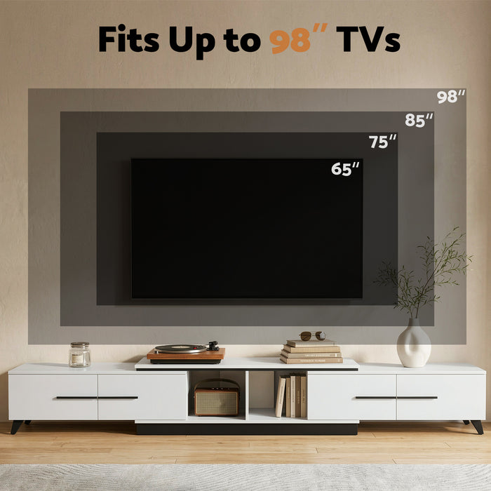 Artiss Extendable TV Cabinet Entertainment Unit Stand White
