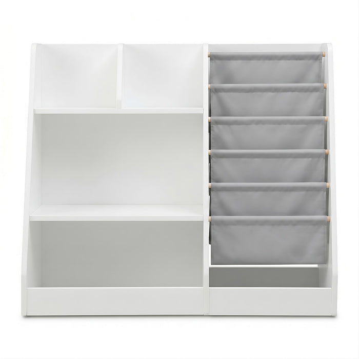 Keezi Kids Bookshelf Wood Bookcase Toddler Toys Storage Rack Display Shelves