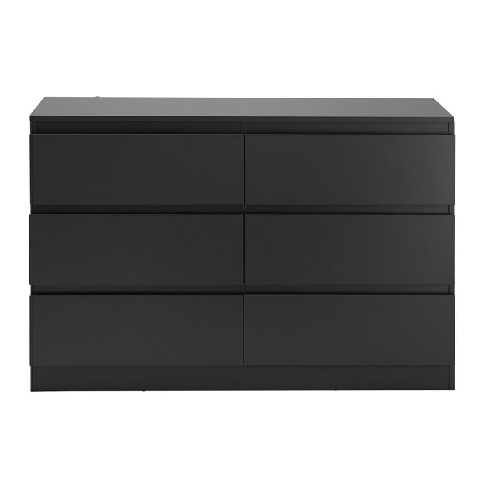 Artiss 6 Chest of Drawers Lowboy Black