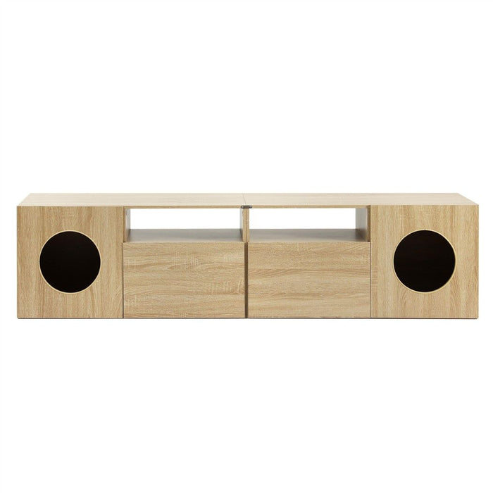 Artiss 185CM TV Unit with Cat House Storage Cabinet Pine