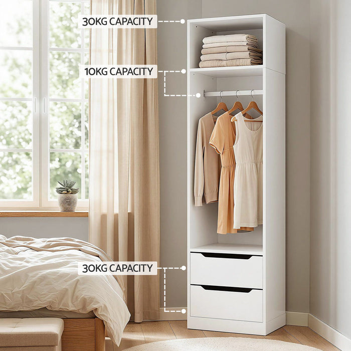 Artiss Wardrobe Clothes Closet Storage Organizer White