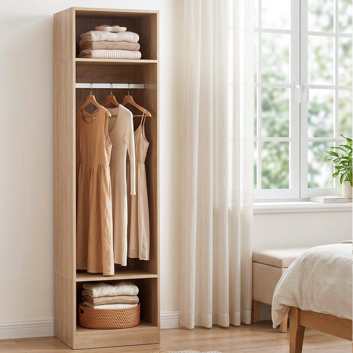 Artiss Wardrobe Clothes Closet Storage Organizer Shelf Pine