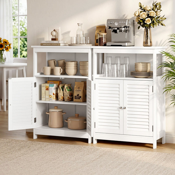Artiss 2x Buffet Sideboard Cabinet Server Cupboard Kitchen Bathroom Storage IVOR
