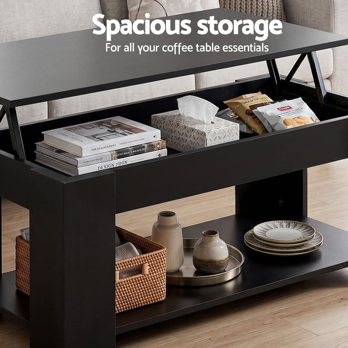 Artiss TV Unit & Coffee Table Set Storage Cabinet Black