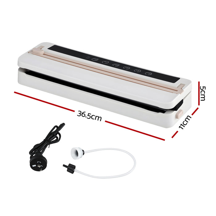 Devanti Food Vacuum Sealer Machine Fresh Storage Auto Seal Slide Cutter 6 Modes White