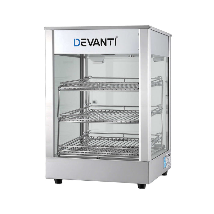 Devanti Commercial Food Warmer 850W 3 Shelf Heated Display Cabinet