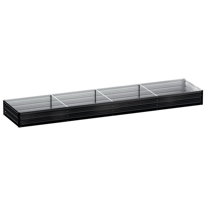 Green Fingers Raised Garden Bed 2 Pcs 210x90cm Planter Box Container Galvanised Metal Outdoor