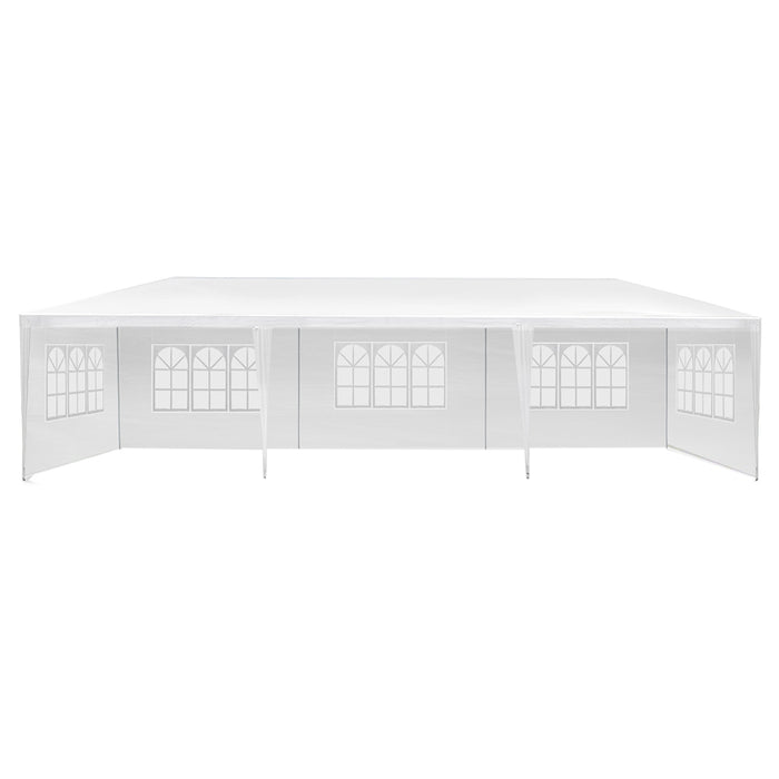 Instahut Gazebo 3x9m Marquee Wedding Party Tent Outdoor Camping Side Wall Canopy 5 Panel White