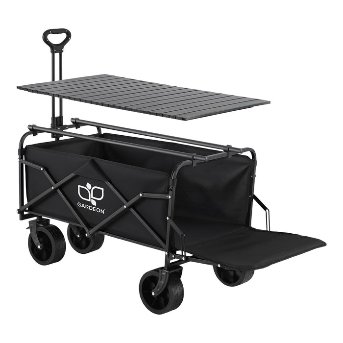 Gardeon Folding Camping Wagon Heavy Duty Utility Cart with Tailgate Table 150L