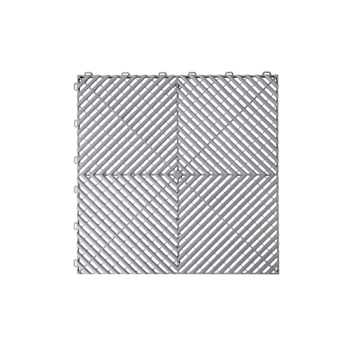 Giantz 20PCS Garage Floor Tiles Interlocking Drainage Non-Slip Tiles Heavy Duty for Workshop Grey