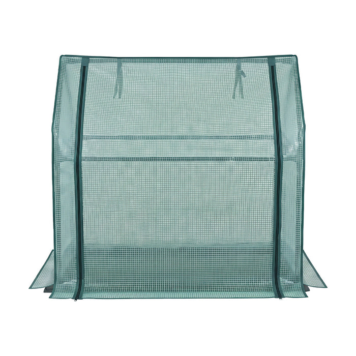 Green Fingers Mini Greenhouse 91x46x84cm Steel Frame PE Cover Outdoor Shelter