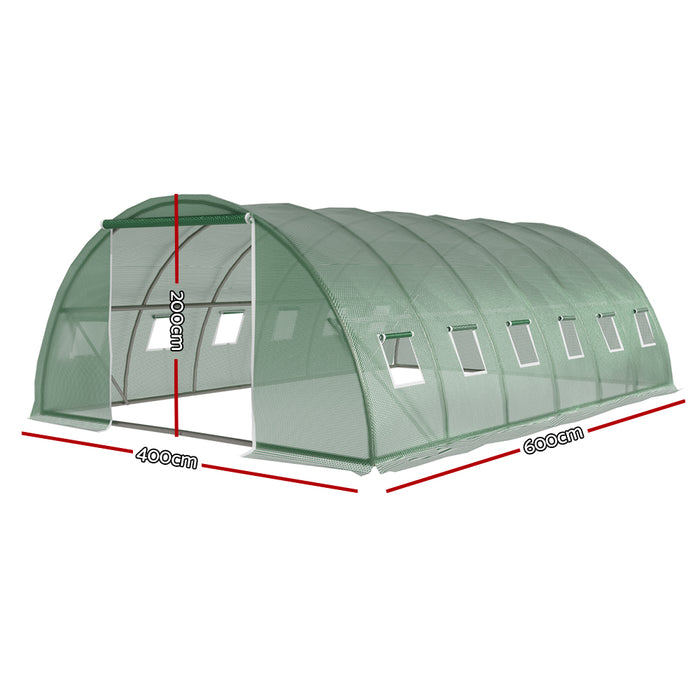 Green Fingers Greenhouse 6x4x2M Walk in Green House Tunnel Plant Garden Shed Dome