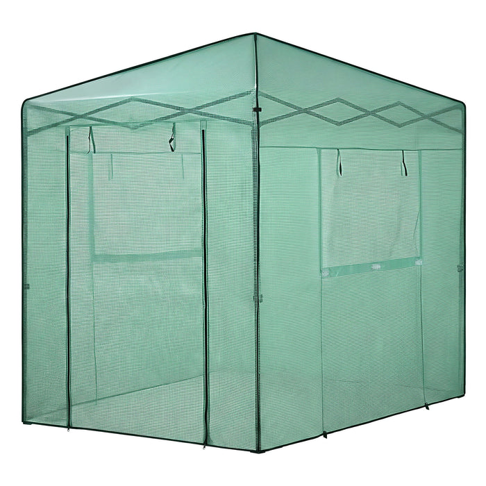 Green Fingers Greenhouse 180x240x240cm Steel Frame PE Cover Outdoor Shelter