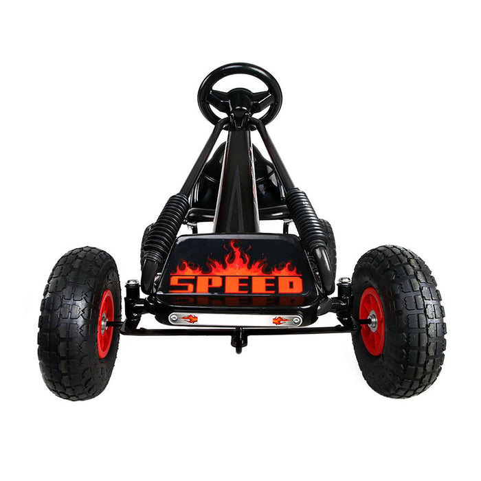 Rigo Kids Pedal Go Kart Ride On Toys Racing Car Rubber Tyre Black