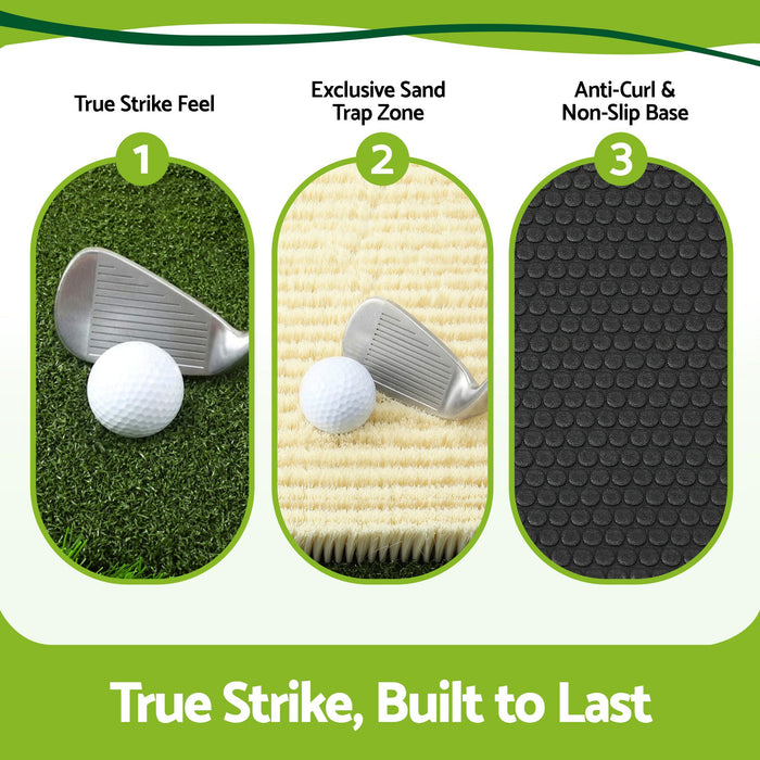 Everfit Golf Hitting Mat Practice Turf 4 in 1 Foldable Training Aid Backyard
