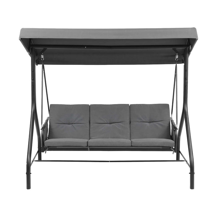 Gardeon Outdoor Swing Chair with Canopy Convertible Hanging Bed Grey