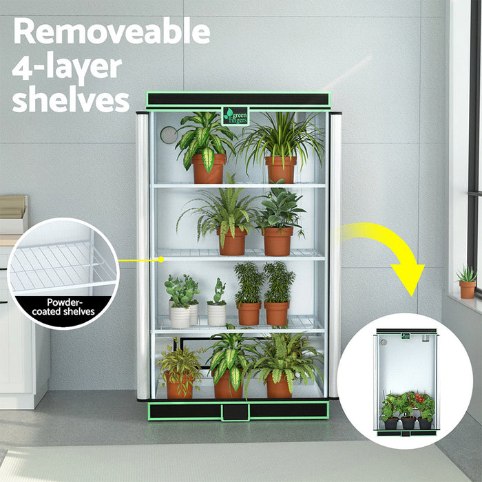 Green Fingers Grow Tent 100x60x180cm 4 Tiers Kits Hydroponics Indoor Grow System
