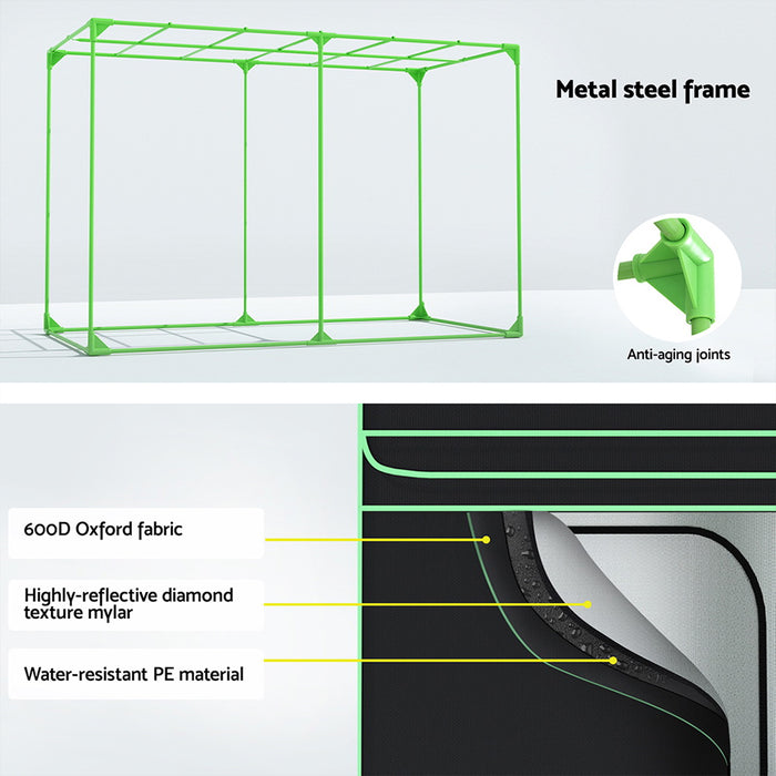 Green Fingers Grow Tent Kits 300x150x200cm Hydroponics Indoor Plant Grow System