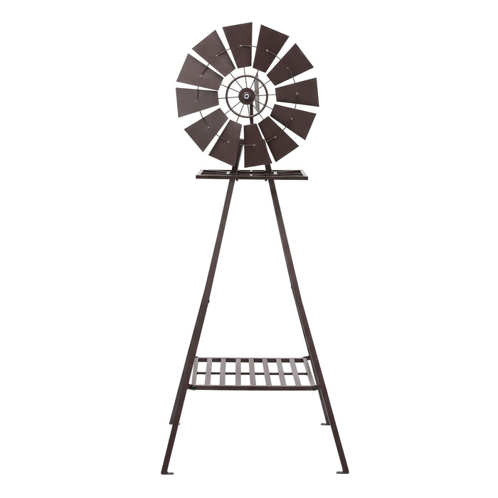 Gardeon Garden Windmill Metal Outdoor Yard Decor 160cm Bronze