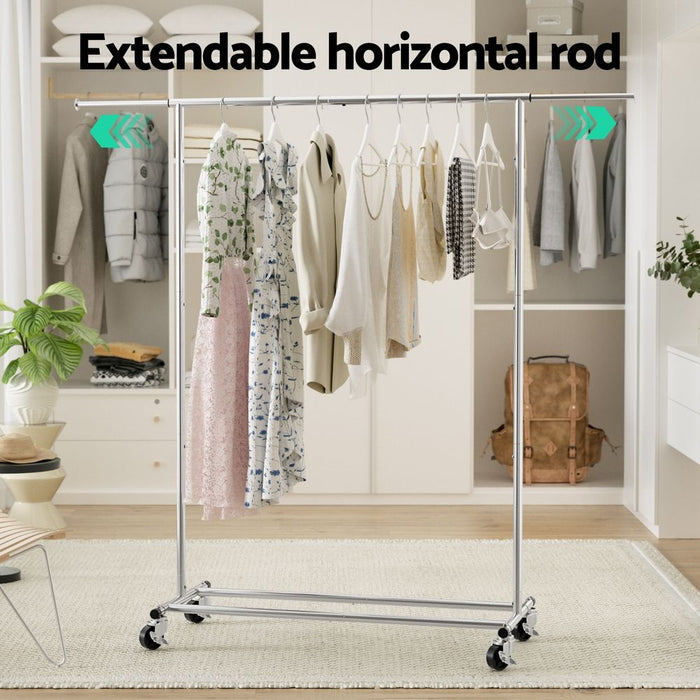 Artiss 2X Clothes Rack Airer Rail Coat Garment Stand Adjustable Hanger