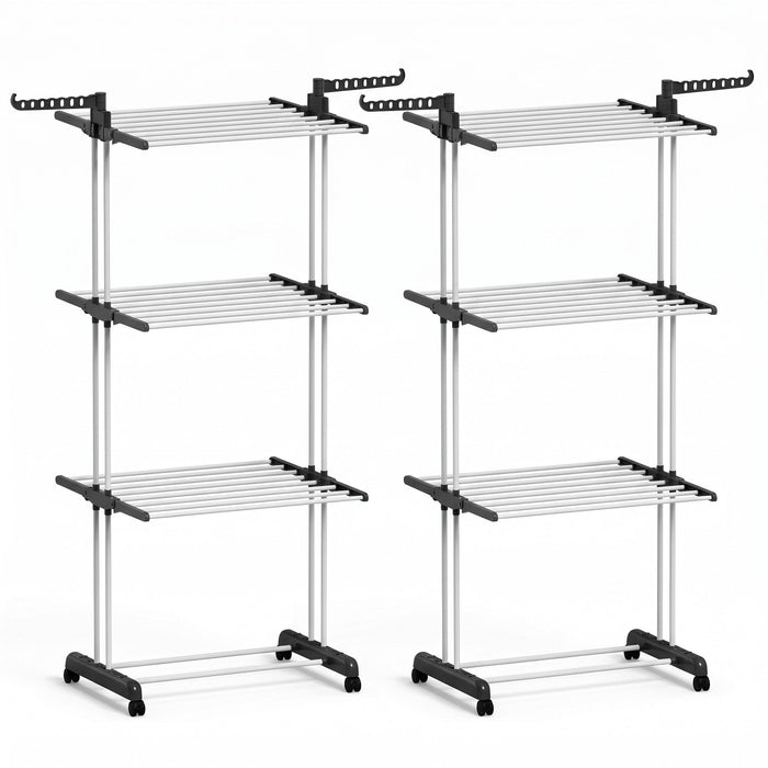 Artiss 2X Clothes Drying Rack 173cm Coat Airer Hanger Foldable