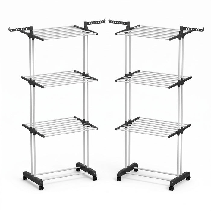 Artiss 2X Clothes Drying Rack 173cm Coat Airer Hanger Foldable
