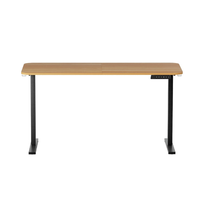 Artiss Electric Standing Desk 140cm Adjustable Height Motorised Home Office Desk Oak Black