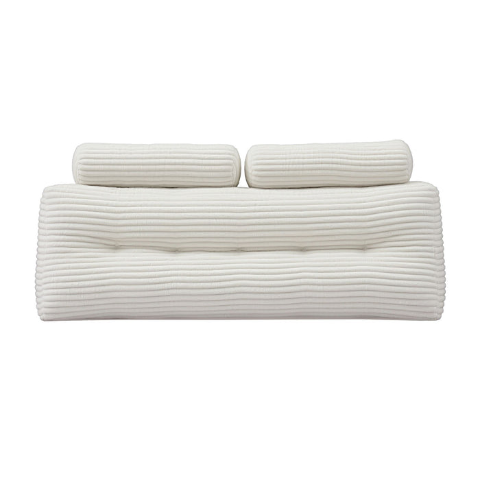 Giselle wedge pillow headboard with non-flattening shredded foam core, perfect for dorm reading or sofa lap desk, 330g corduroy cover, side pockets, Queen