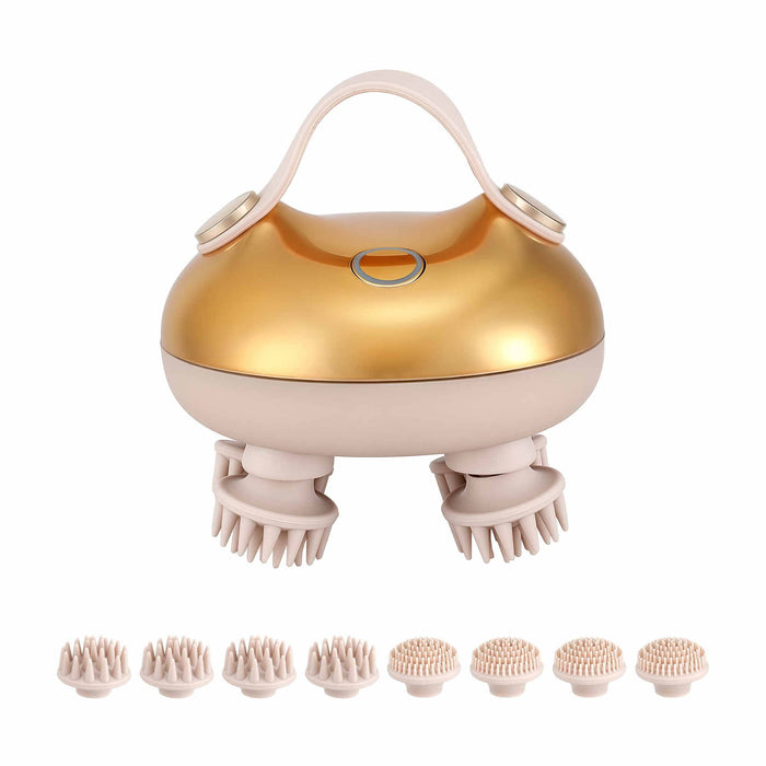 Livemor Scalp Massager Kneading Head Massager Scalp Stress Relax Portable Rechargeable Hair Massager Shower Massage Waterproof Cat Massager Scratcher, Gift for Mom Dad