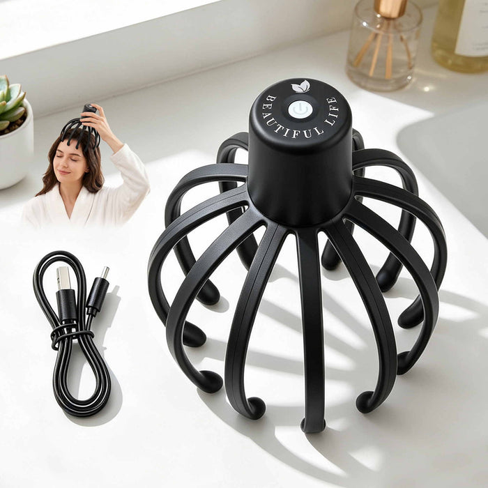 Livemor Head Massager Scalp Electric with 3 Modes, 360 Degree Head Massager Cordless Portable, Head Scratcher for Stress Relax