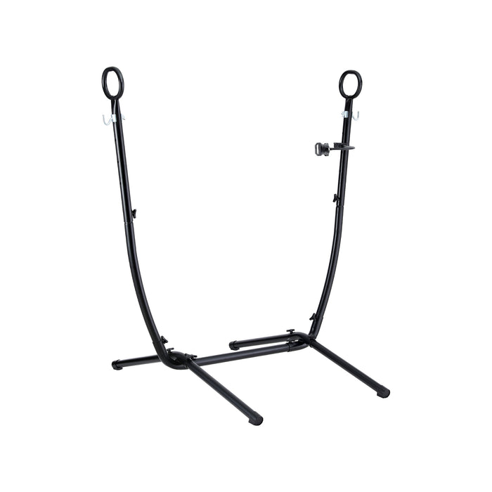 Gardeon Hammock Chair Stand Iron Frame w/ Phone Holder Black