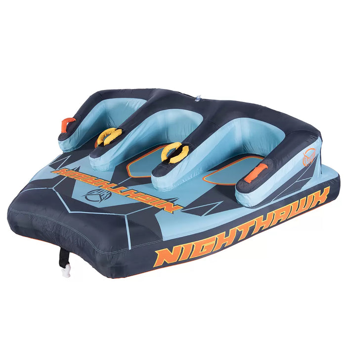 HO Sports Nighthawk 3 Towable Tube 1-3 Riders With Electric Pump And Tow Rope