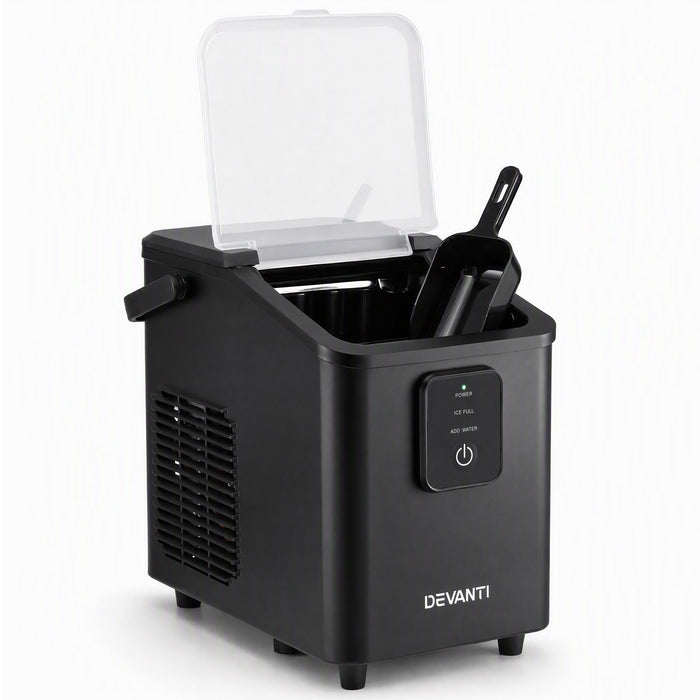 Devanti Ice Maker 11-12kg Portable Bullet Cube Machine Black