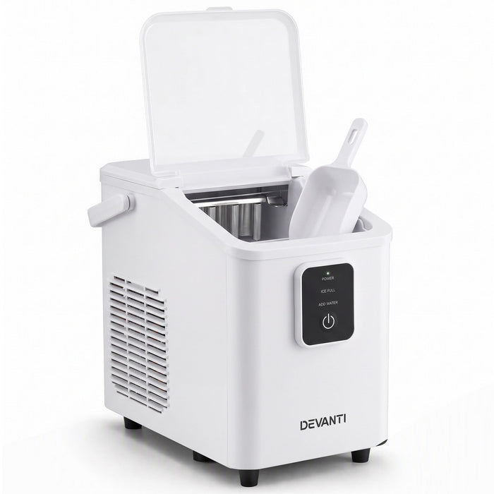 Devanti Ice Maker 11-12kg Portable Bullet Cube Machine White