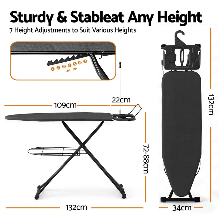 Artiss Foldable Ironing Board with Iron Rest Ironing Board for Laundry Room