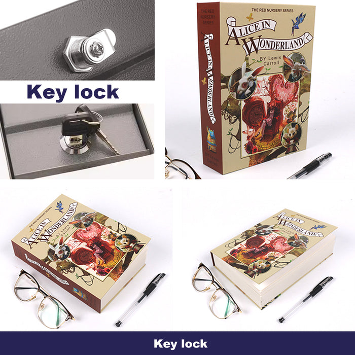 Cash Money box Locker Book Security Secret With 2Key Real Paper