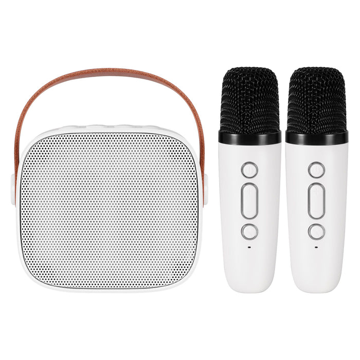 Alpha Mini Portable Karaoke Machine for Adults Kids with 2 Wireless Microphones