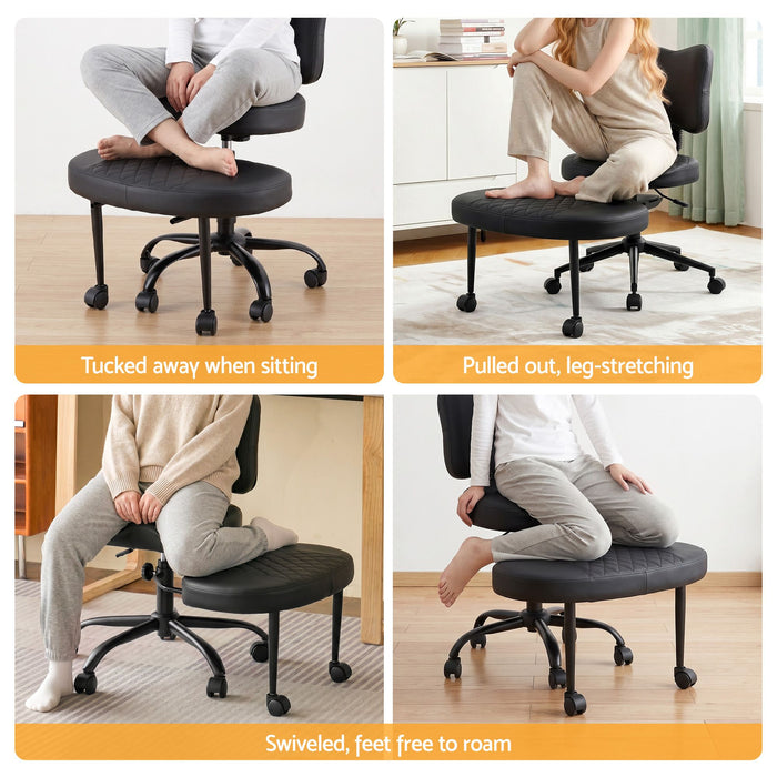 Artiss Cross Legged Kneeling Chair Adjustable Meditation Ergonomic Office Seat