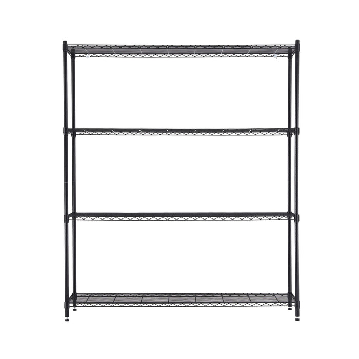 Artiss 4-Tier Kitchen Rack Shelf with Wheels Shelving 152x45x187CM Adjustable Metal Storage Shelves