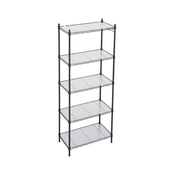 Artiss 5-Tier Kitchen Rack Shelf Shelving Unit 55x30x150CM Adjustable Metal Storage Shelves Black