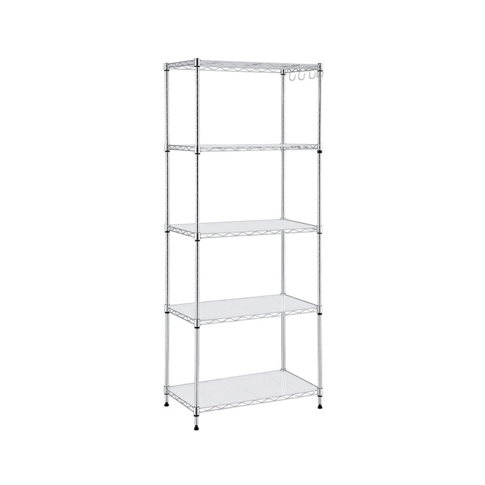 Artiss 5-Tier Kitchen Rack Shelf Shelving Unit 60x35x150CM Adjustable Metal Storage Shelves Silver